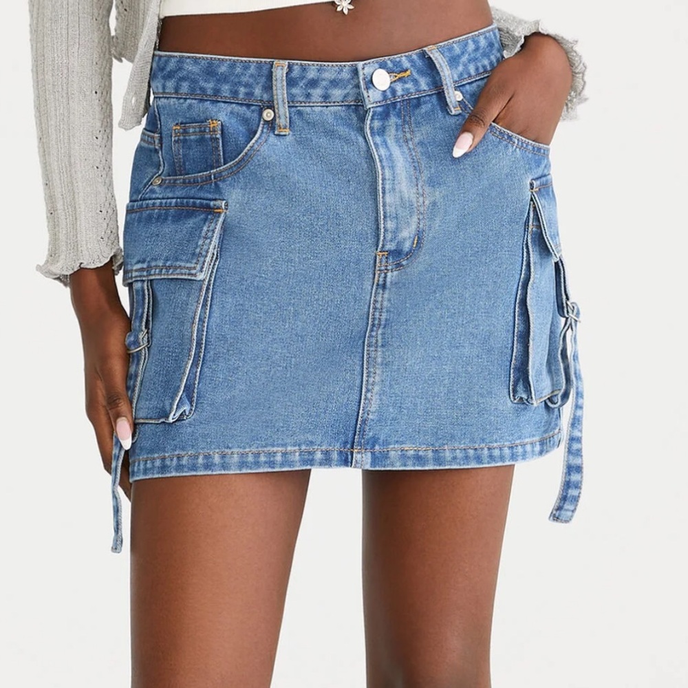 Aeropostale Denim Cargo Mini Skirt